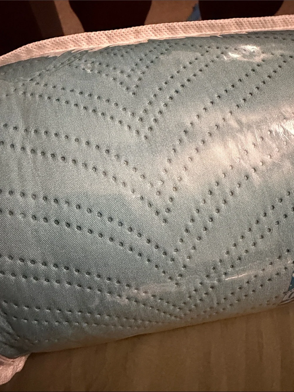 Light Blue Quilted Twin Quilt Set